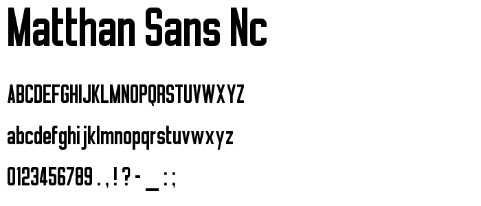 Matthan Sans NC font